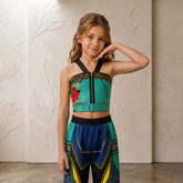 Kpop Demon Hunters Zoey Outfit | Embroidered Girls Costume Set for Dance & Cosplay