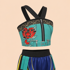 Kpop Demon Hunters Zoey Outfit | Embroidered Girls Costume Set for Dance & Cosplay