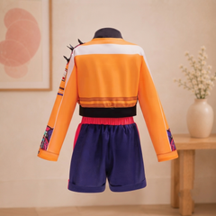 Kpop Demon Hunters Girls Costume Set | Orange Jacket & Shorts for Dance & Cosplay