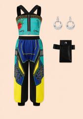 Kpop Demon Hunters Zoey Outfit | Embroidered Girls Costume Set for Dance & Cosplay