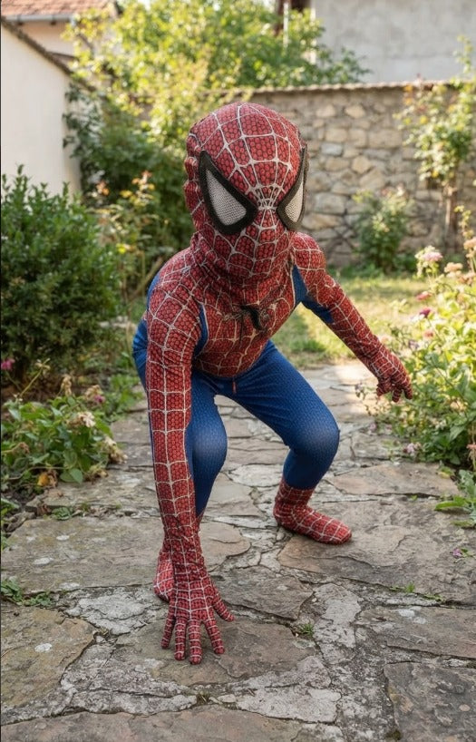 Spider-Man Costume for Kids | Boys & Girls Raimi Spider-Man Halloween Outfit | Toddler Cosplay Suit