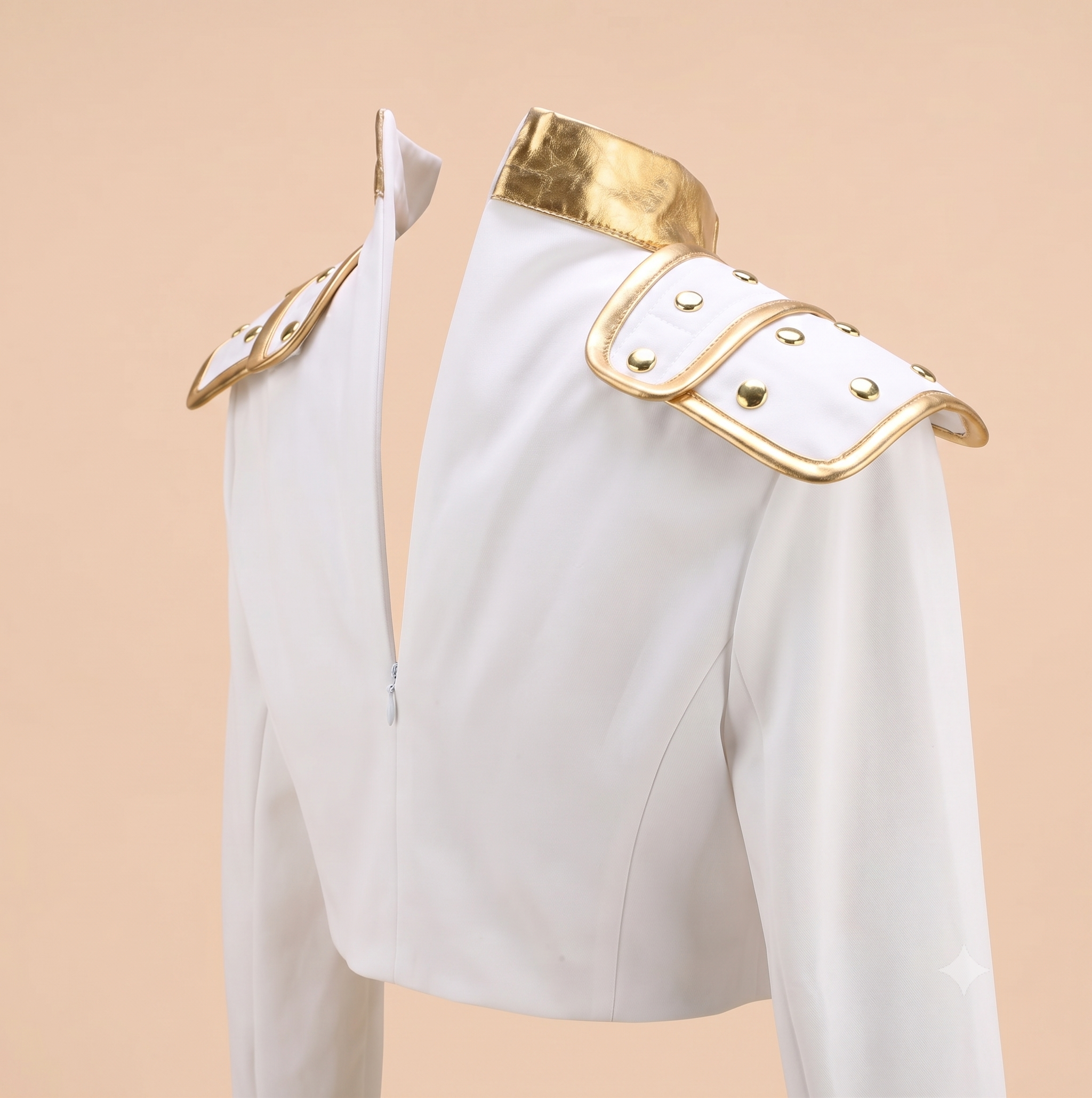Kpop Demon Hunters Girl Costume Set | Embroidered White Gold Outfit for Dance or Cosplay Performances