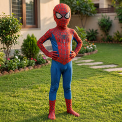 Kids Spiderman Costume | Superhero Jumpsuit for Boys | Halloween Party Dress Up