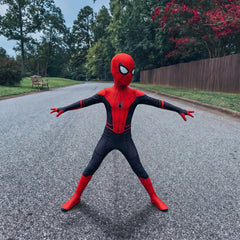 Superhero Suit for Boys | Kids Spiderman Costume | Toddler Far From Home Jumpsuit with Detachable Mask