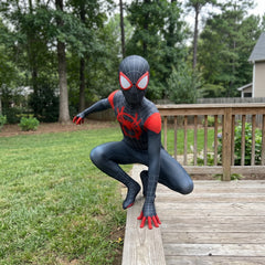 Black Red Spider Hero Costume for Kids | Superhero Bodysuit | Halloween Cosplay Outfit