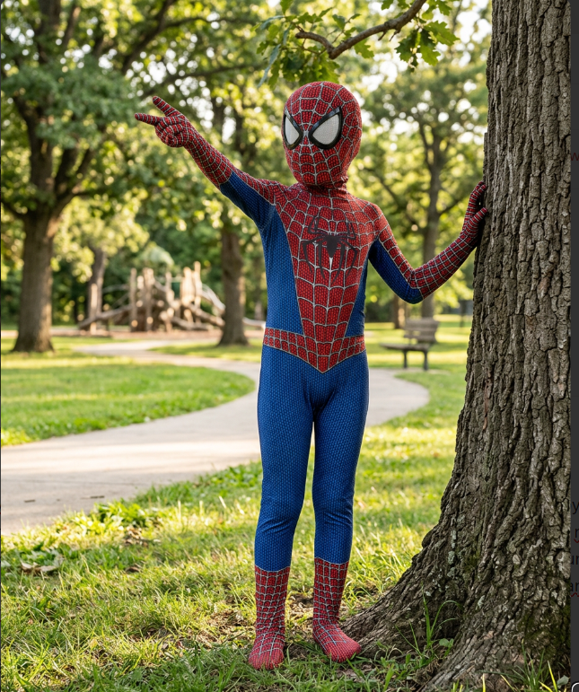 Spider-Man Costume for Kids | Boys & Girls Raimi Spider-Man Halloween Outfit | Toddler Cosplay Suit